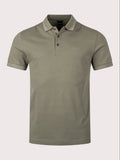 Mens Dark Beige Paddy Short Sleeve Polo Shirt