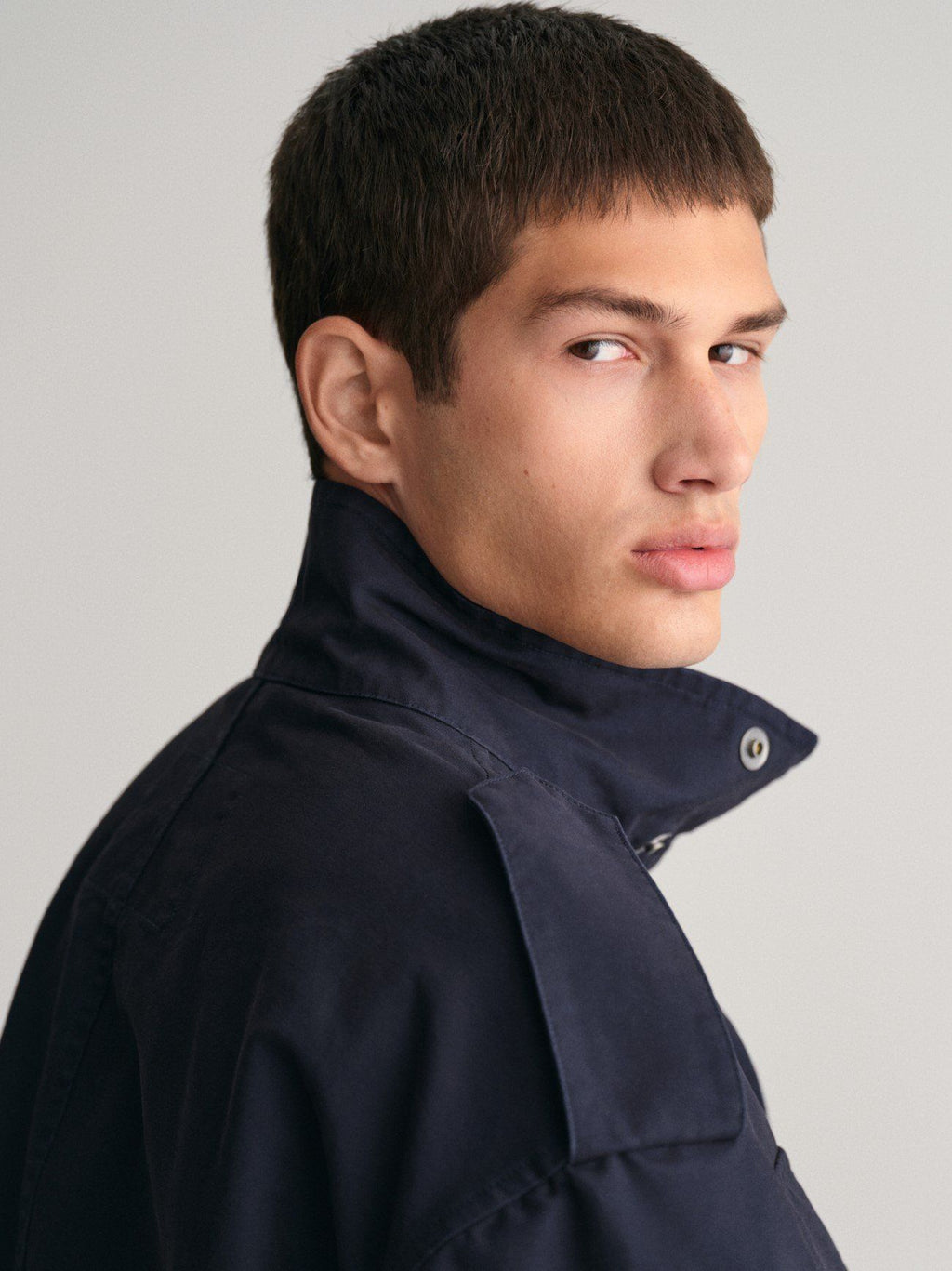 Mens Evening Blue Cotton Field Jacket