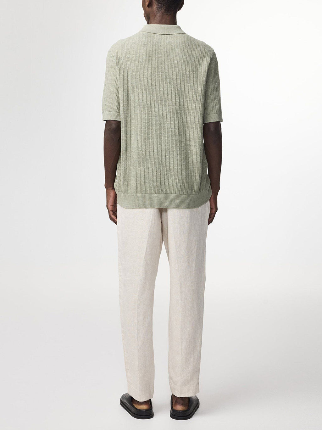 Mens Sage Green Nolan Polo Cardigan