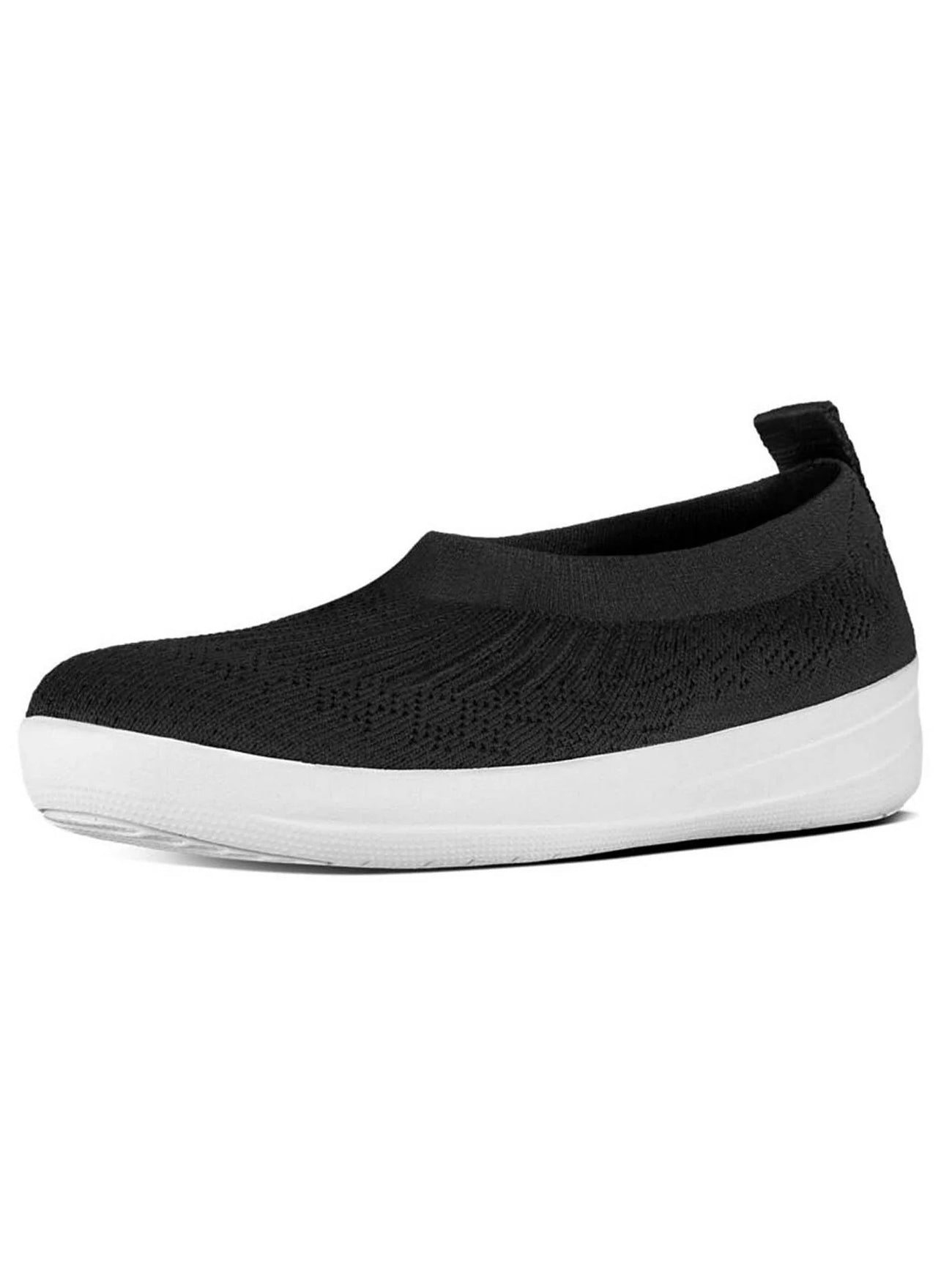 Womens Black Uberknit Slip-On Ballerina Pump