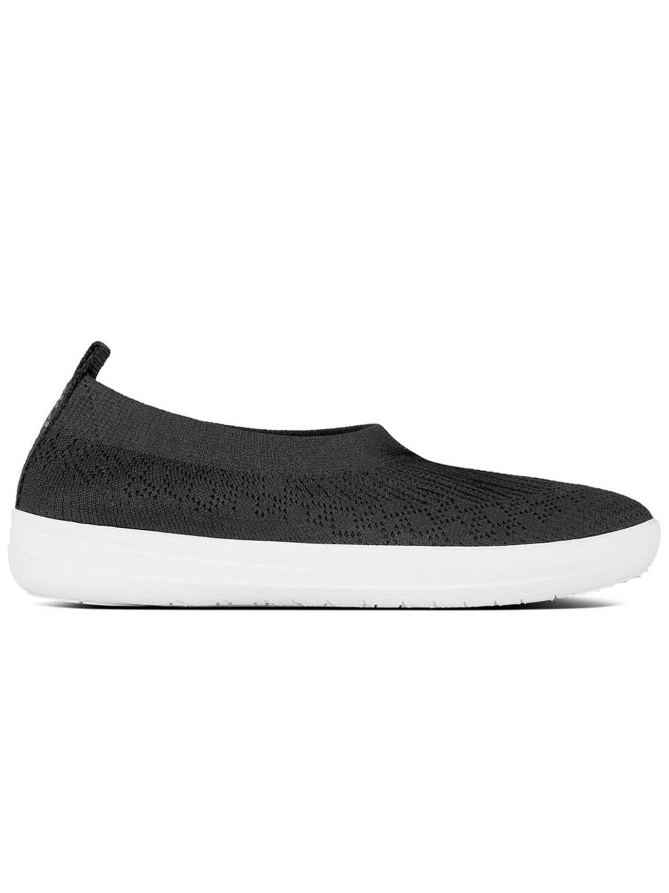 Womens Black Uberknit Slip-On Ballerina Pump