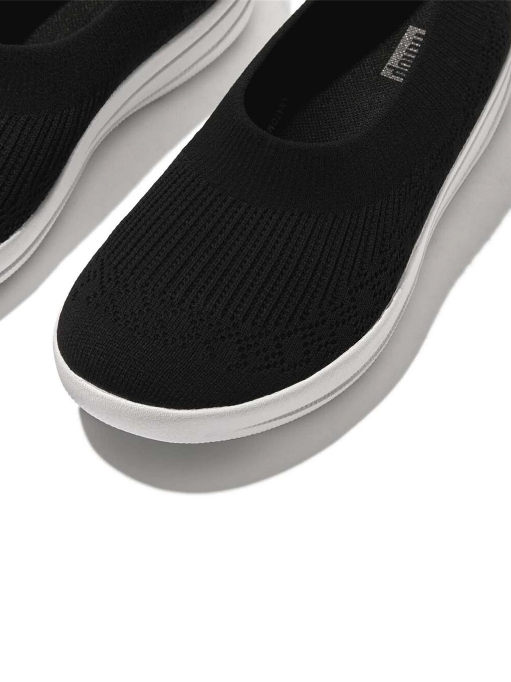 Womens Black Uberknit Slip-On Ballerina Pump