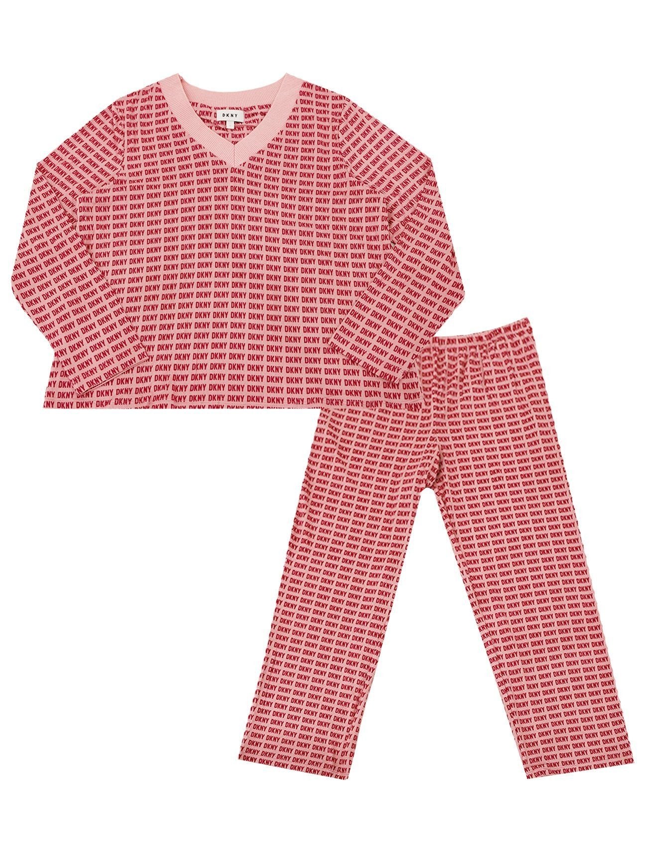 Womens Bleached Mauve Print Pyjama Set