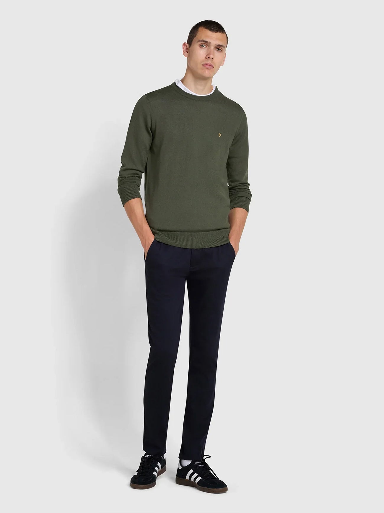 Mens Rosemary Mullen Merino Wool Crew Neck Jumper