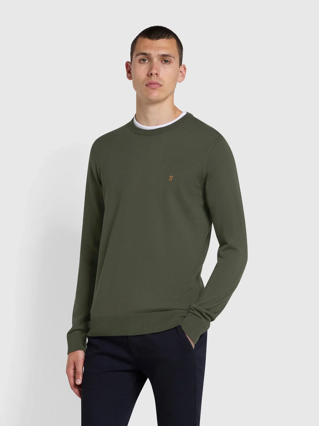 Mens Rosemary Mullen Merino Wool Crew Neck Jumper