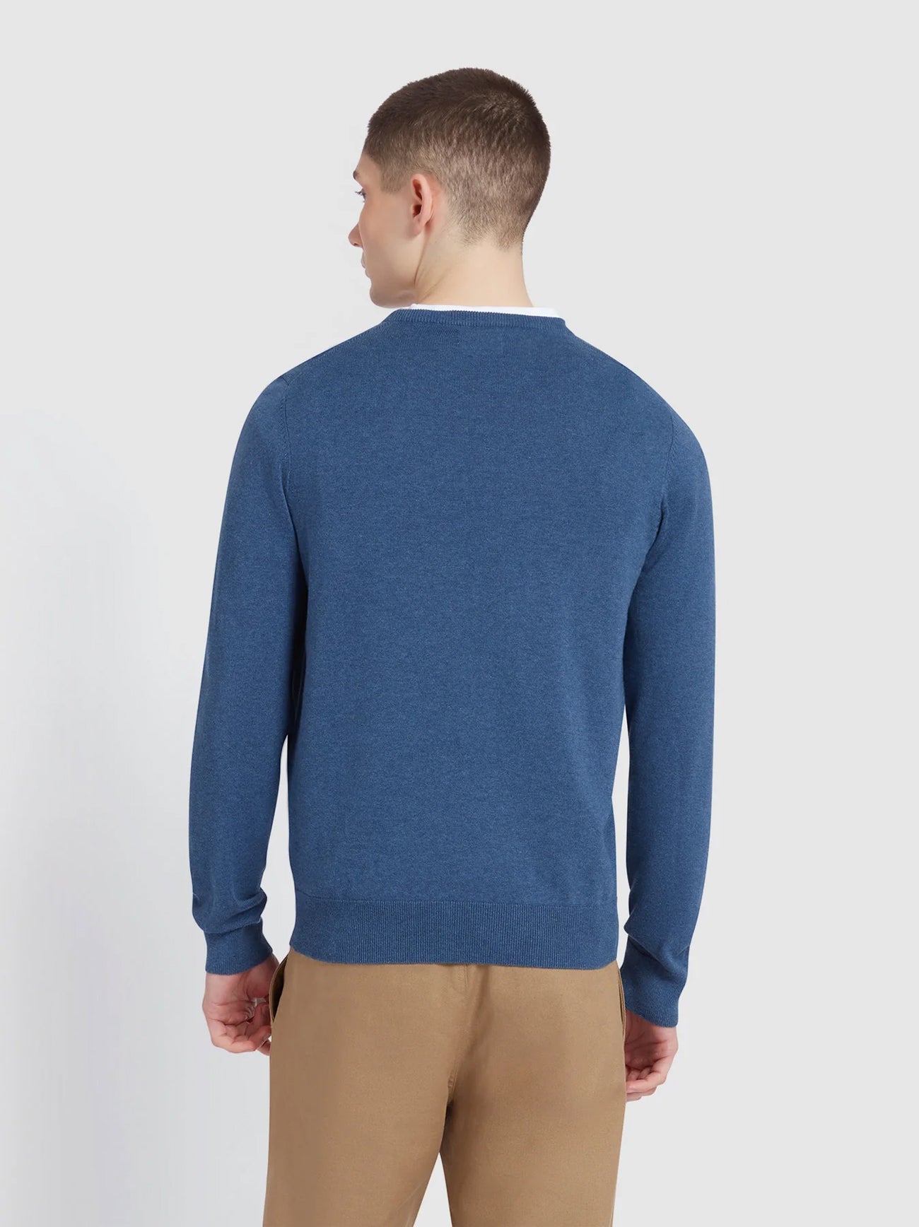 Mens Cold Metal Marl Mullen Cotton Sweater