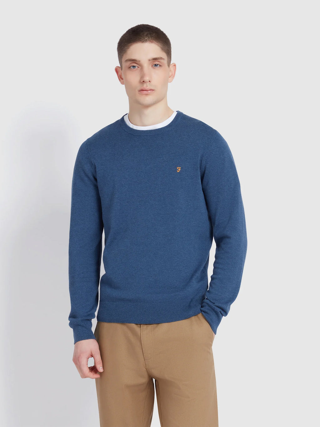 Mens Cold Metal Marl Mullen Cotton Sweater
