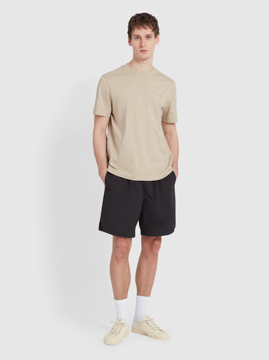 Mens Hazelnut Marl Danny Regular Fit T-Shirt
