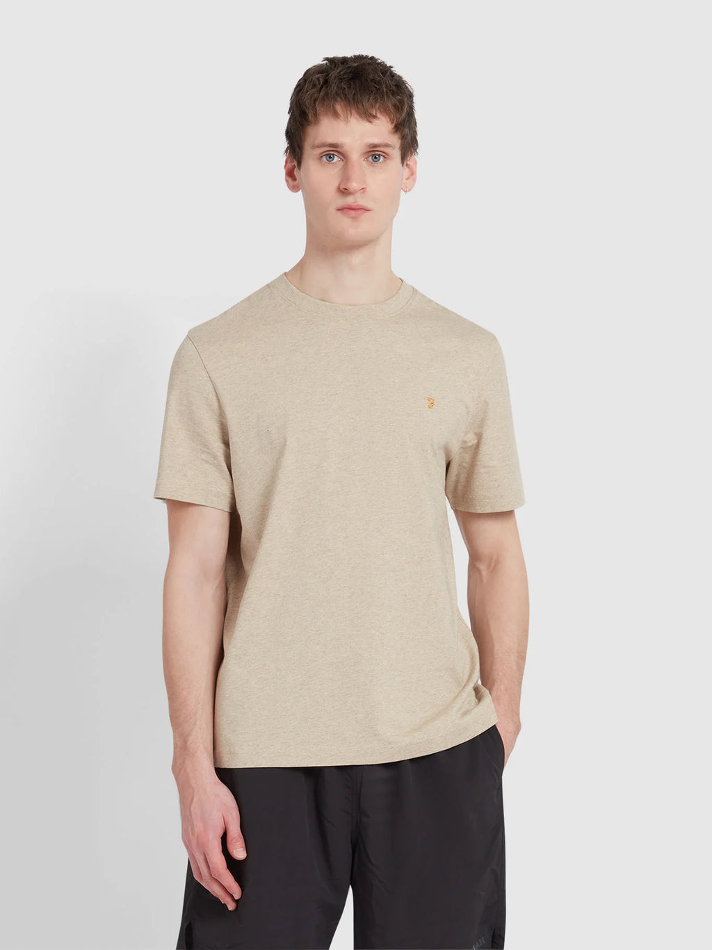 Mens Hazelnut Marl Danny Regular Fit T-Shirt