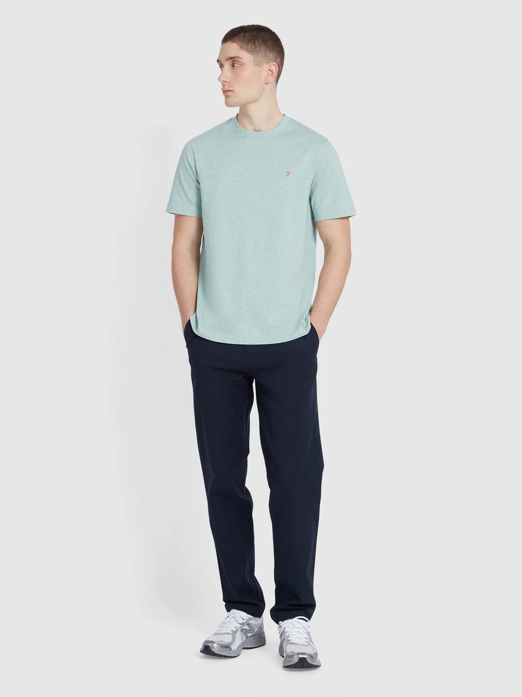 Mens Grove Green Marl Danny Regular Fit T-Shirt