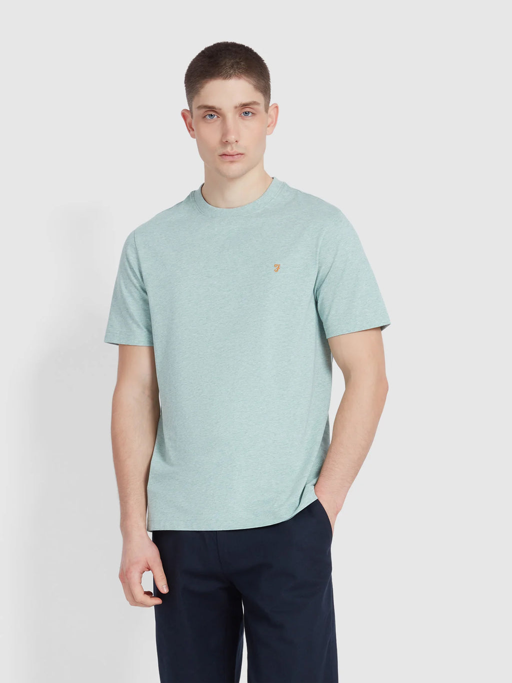 Mens Grove Green Marl Danny Regular Fit T-Shirt