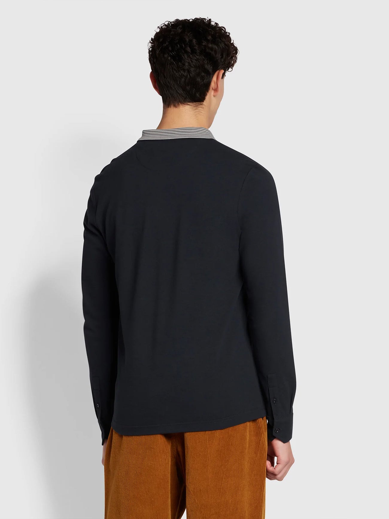 Navy Vancouver Striped Polo Shirt