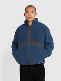 Mens Deep Blue Elias Full Zip Fleece Jacket