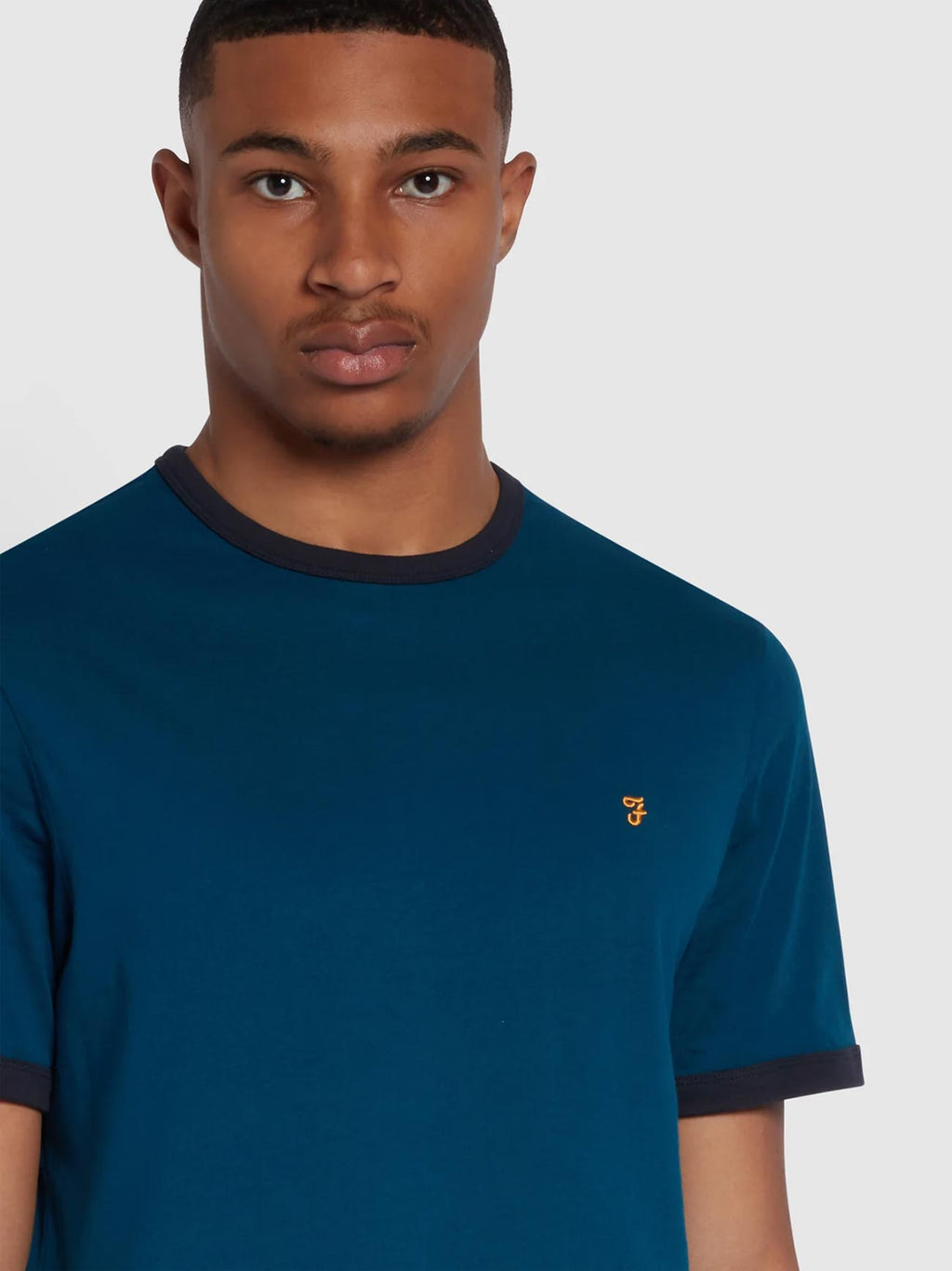 Mens Sailor Blue Groves Ringer T-Shirt