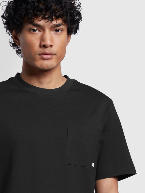 Mens Black Stacy Pocketed T-Shirt