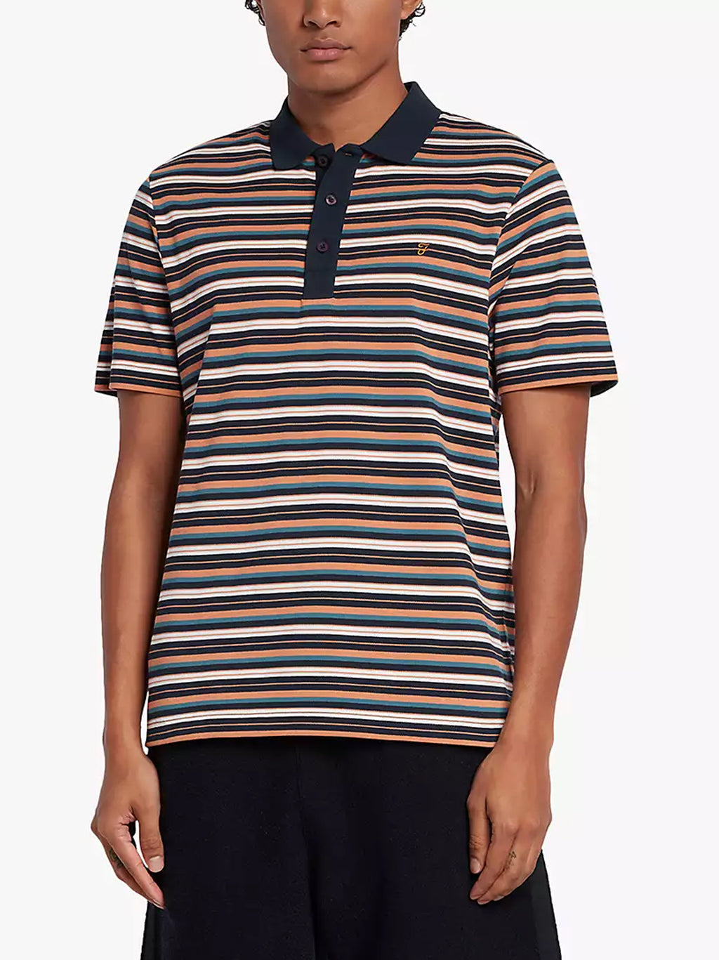 Mandarin Jolla Striped Polo Shirt