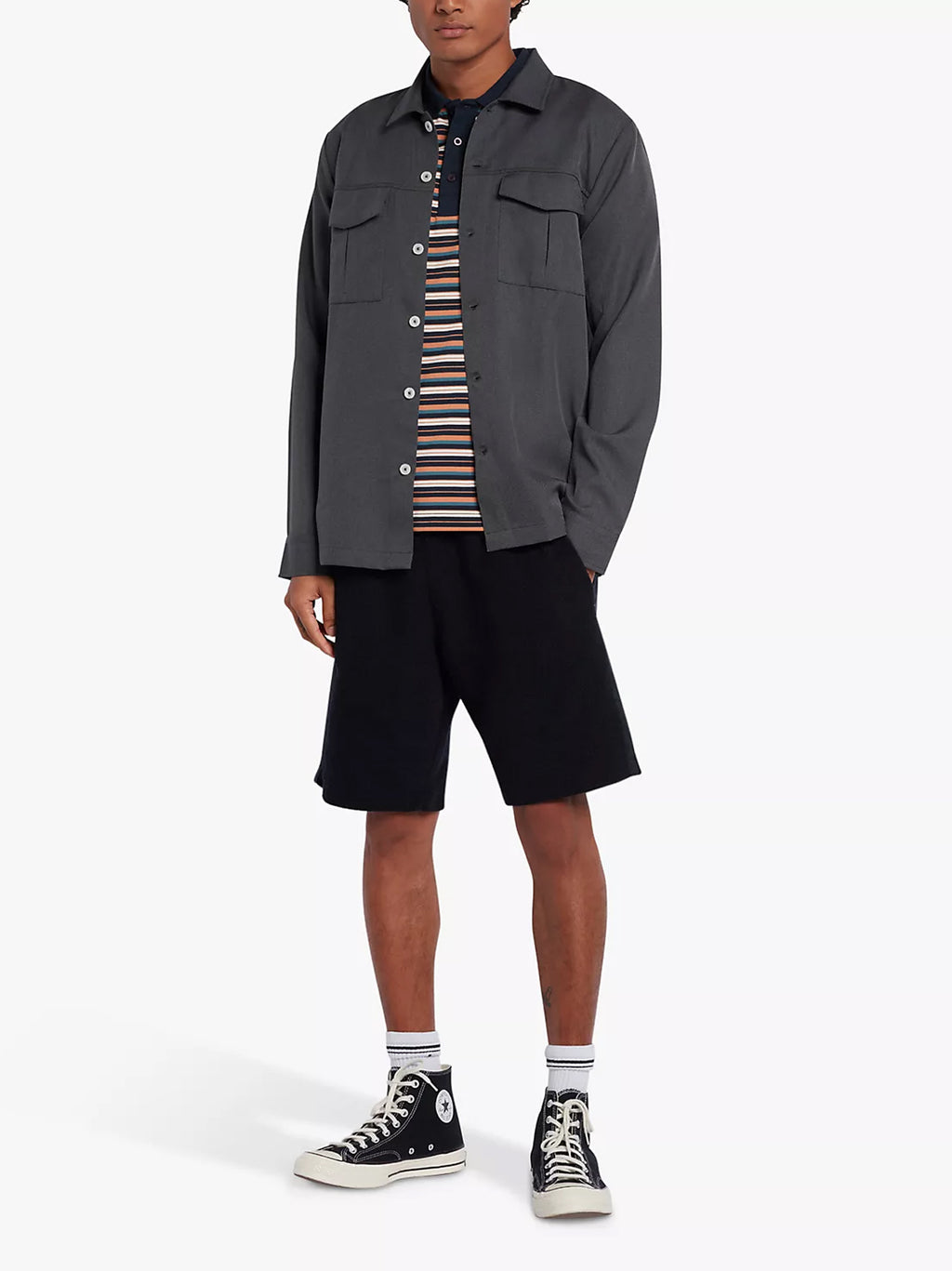 Mandarin Jolla Striped Polo Shirt