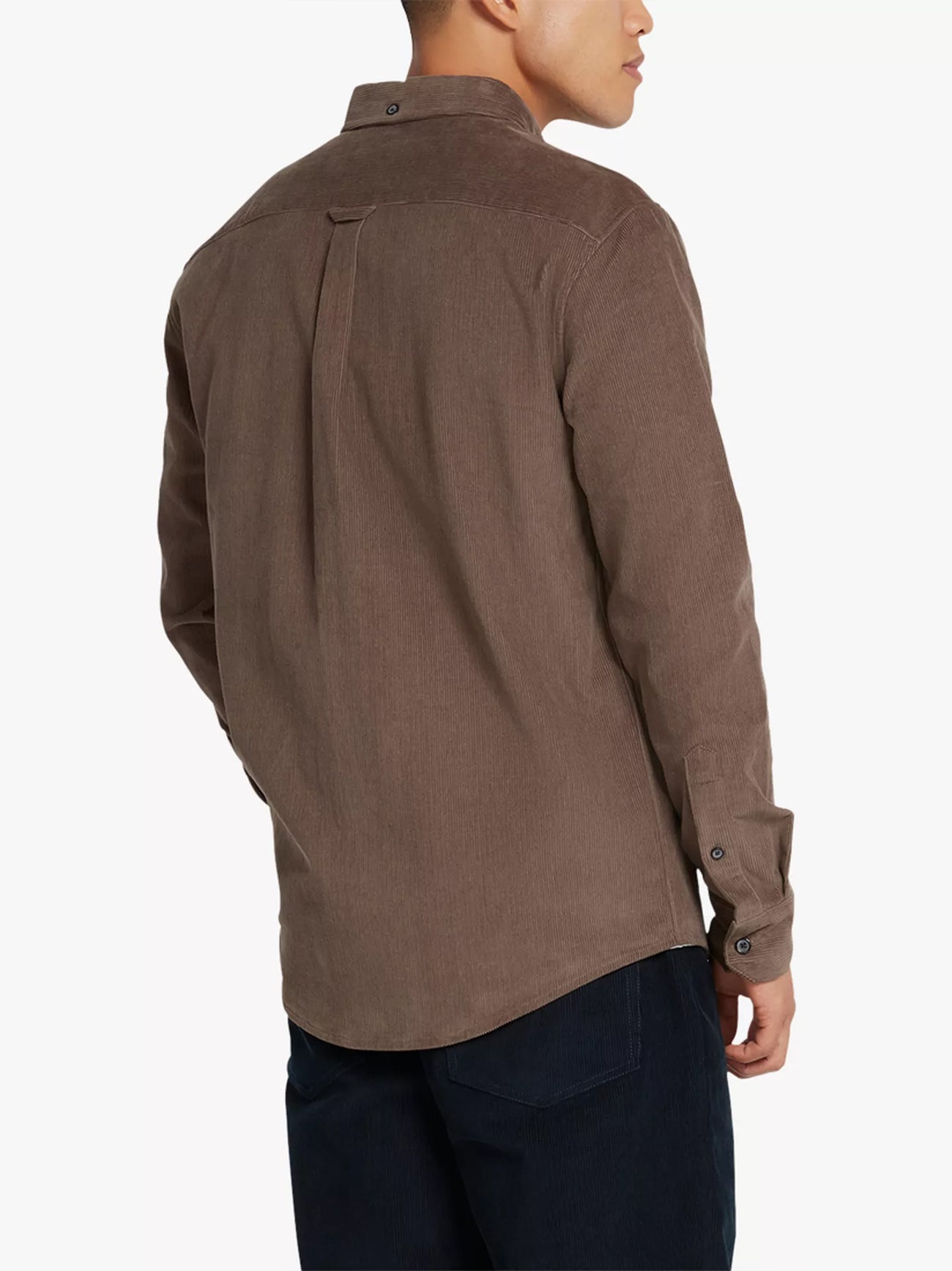 Mens Mushroom Grey Spencer Long Sleeve Shirt