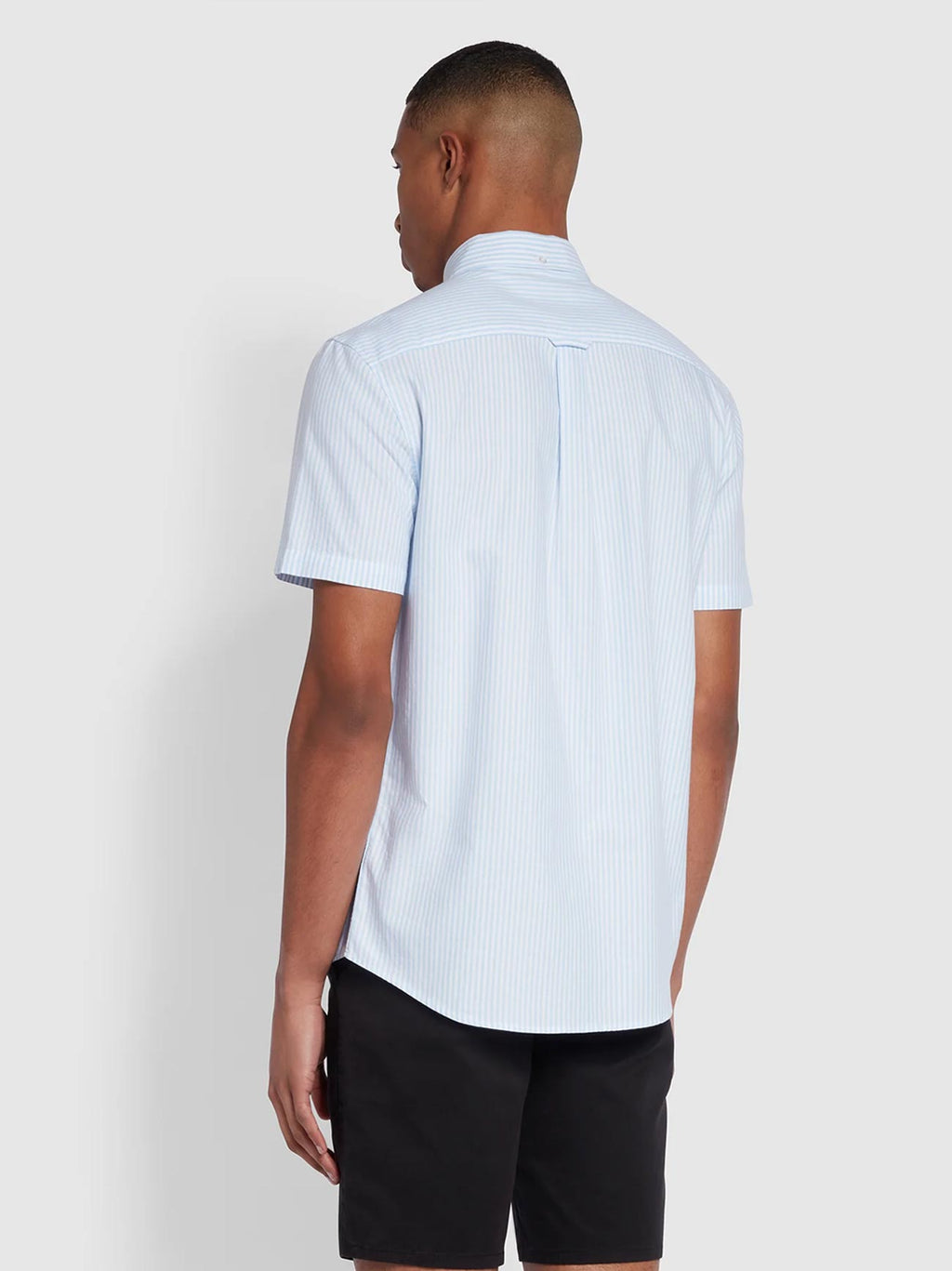 Mens Sky Blue Brewer Striped Shirt