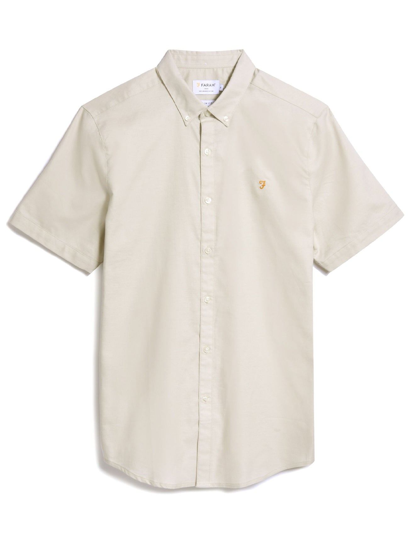 Mens Ecru Brewer Short Sleeve Shirt