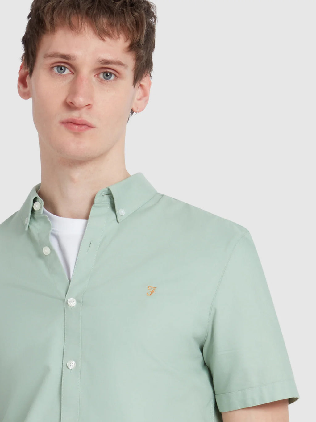 Mens Grove Green Brewer Button Down Shirt