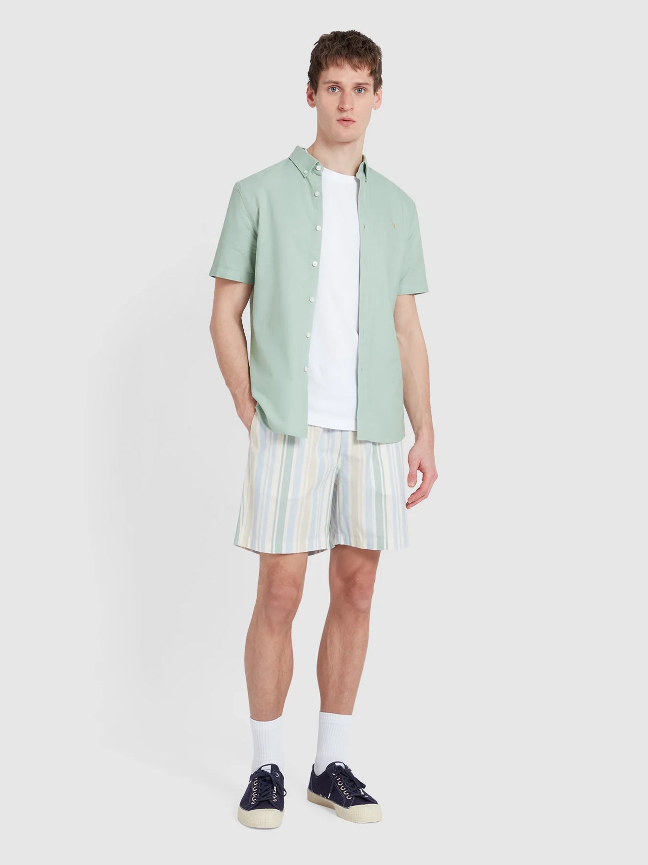 Mens Grove Green Brewer Button Down Shirt