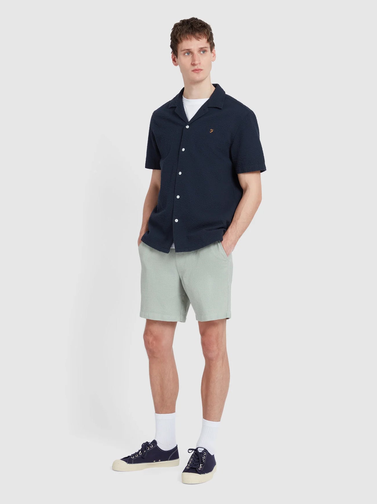 Mens True Navy Rutherford Revere Shirt