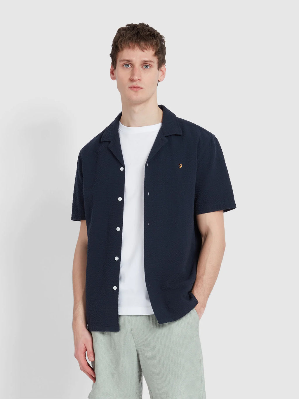Mens True Navy Rutherford Revere Shirt
