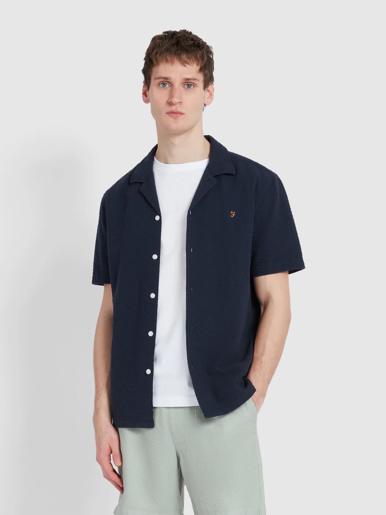 Mens True Navy Rutherford Revere Shirt