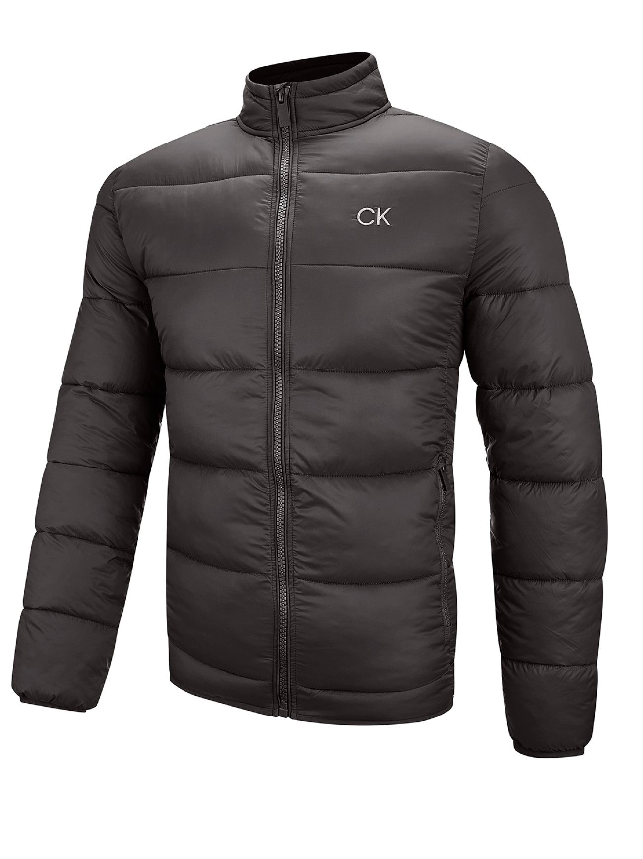 Mens Black Quilted Thermal Puffer Jacket