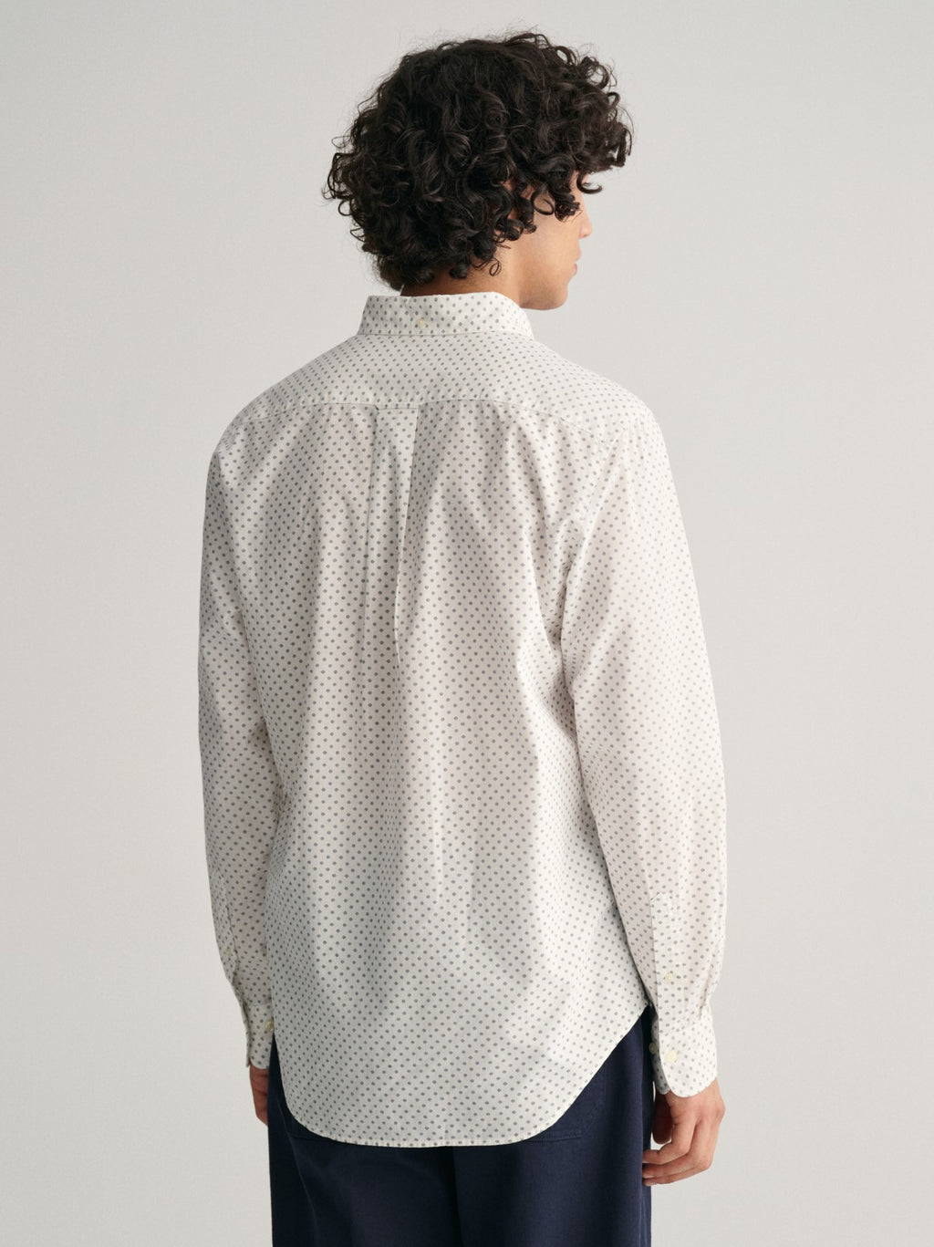 Mens Eggshell Micro Print Shirt