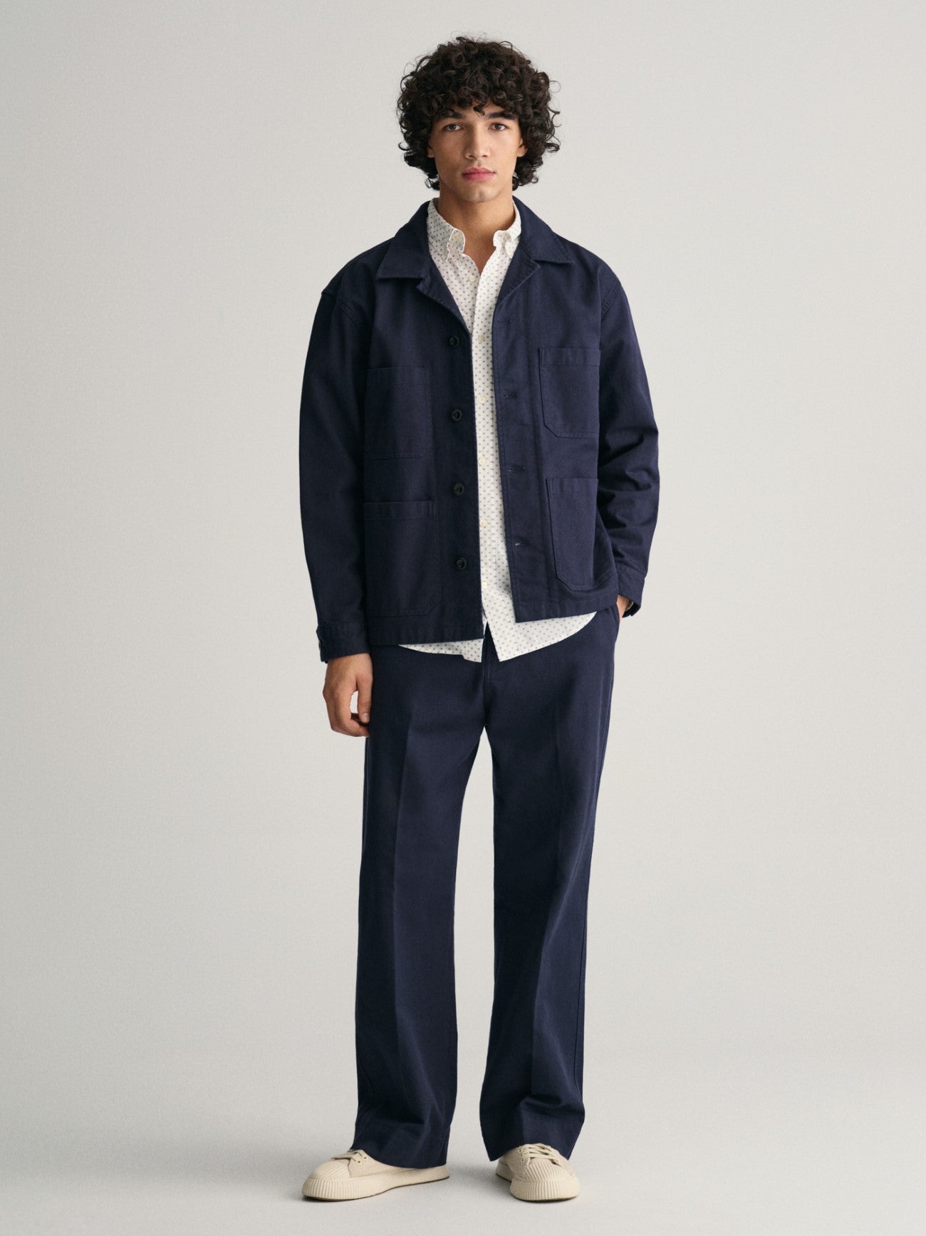 Mens Eggshell Micro Print Shirt