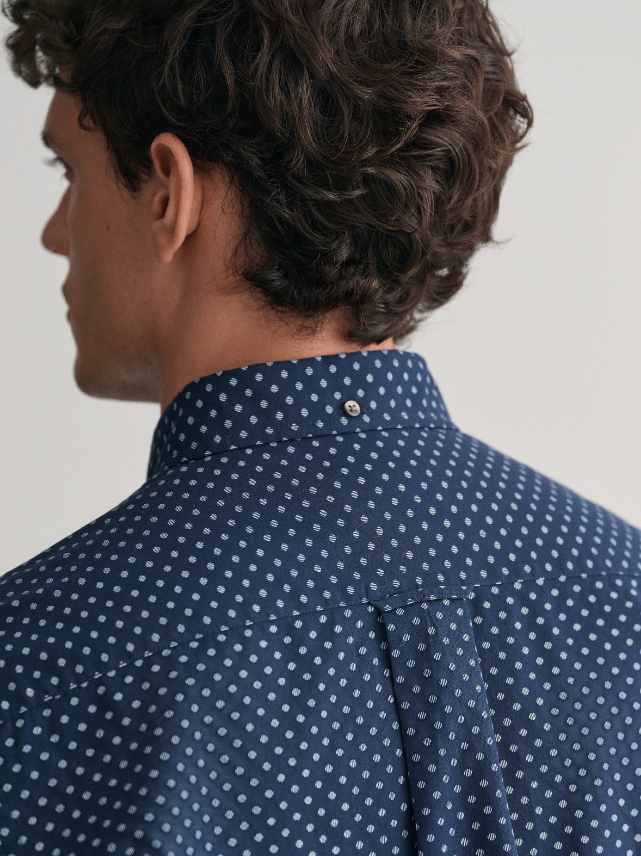 Mens Marine Micro Print Shirt