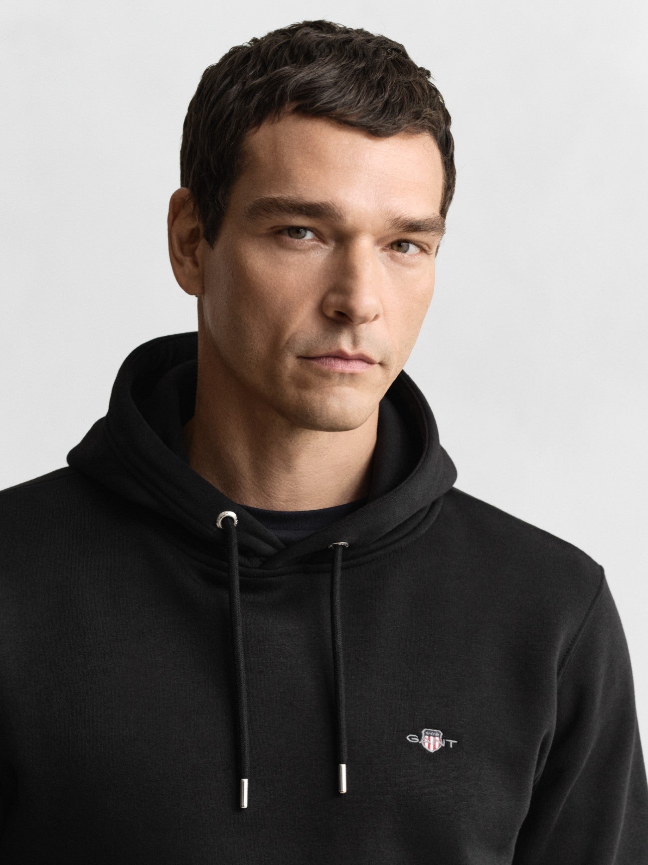 Mens Black Shield Hoodie