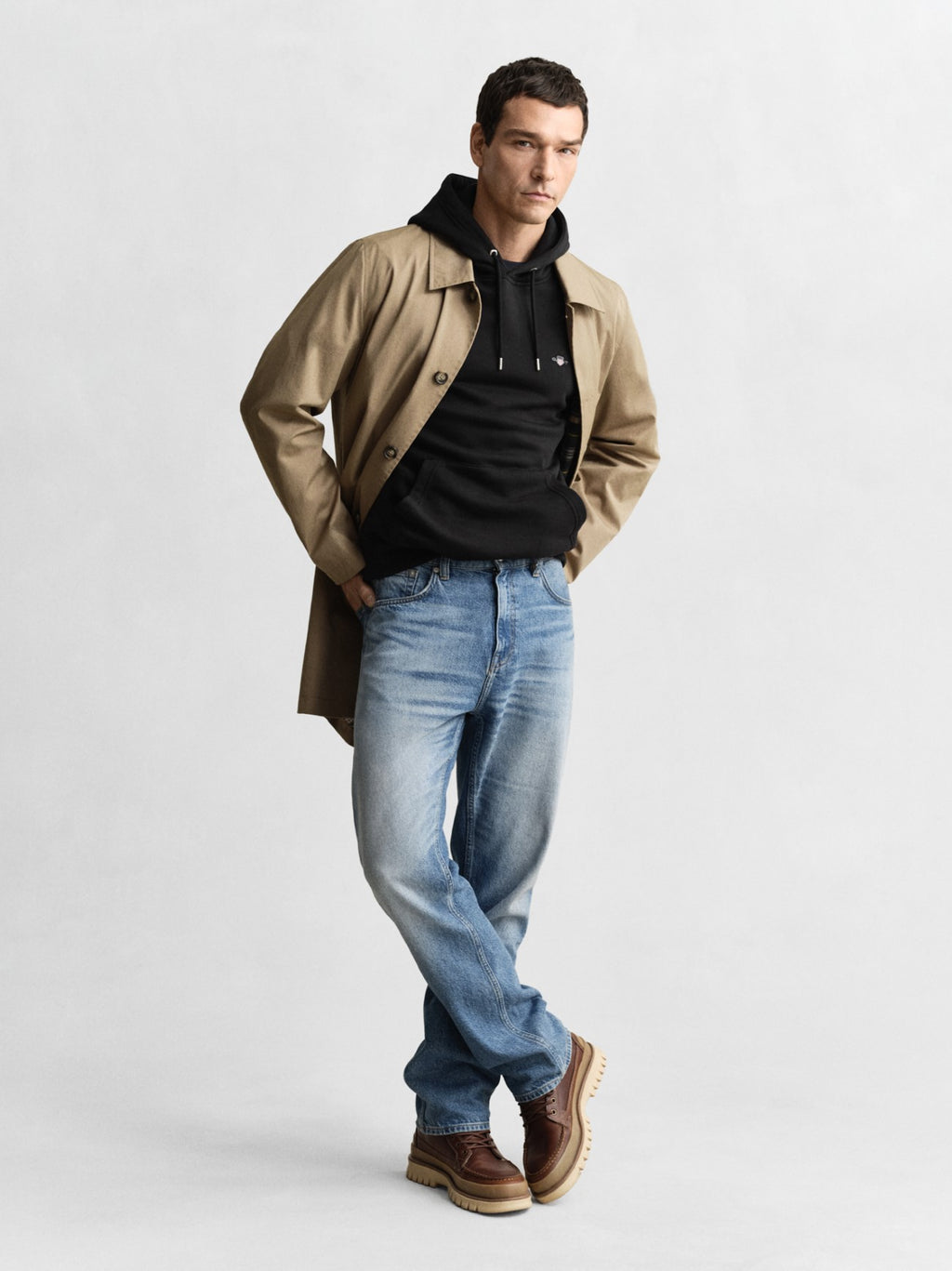 Mens Black Shield Hoodie