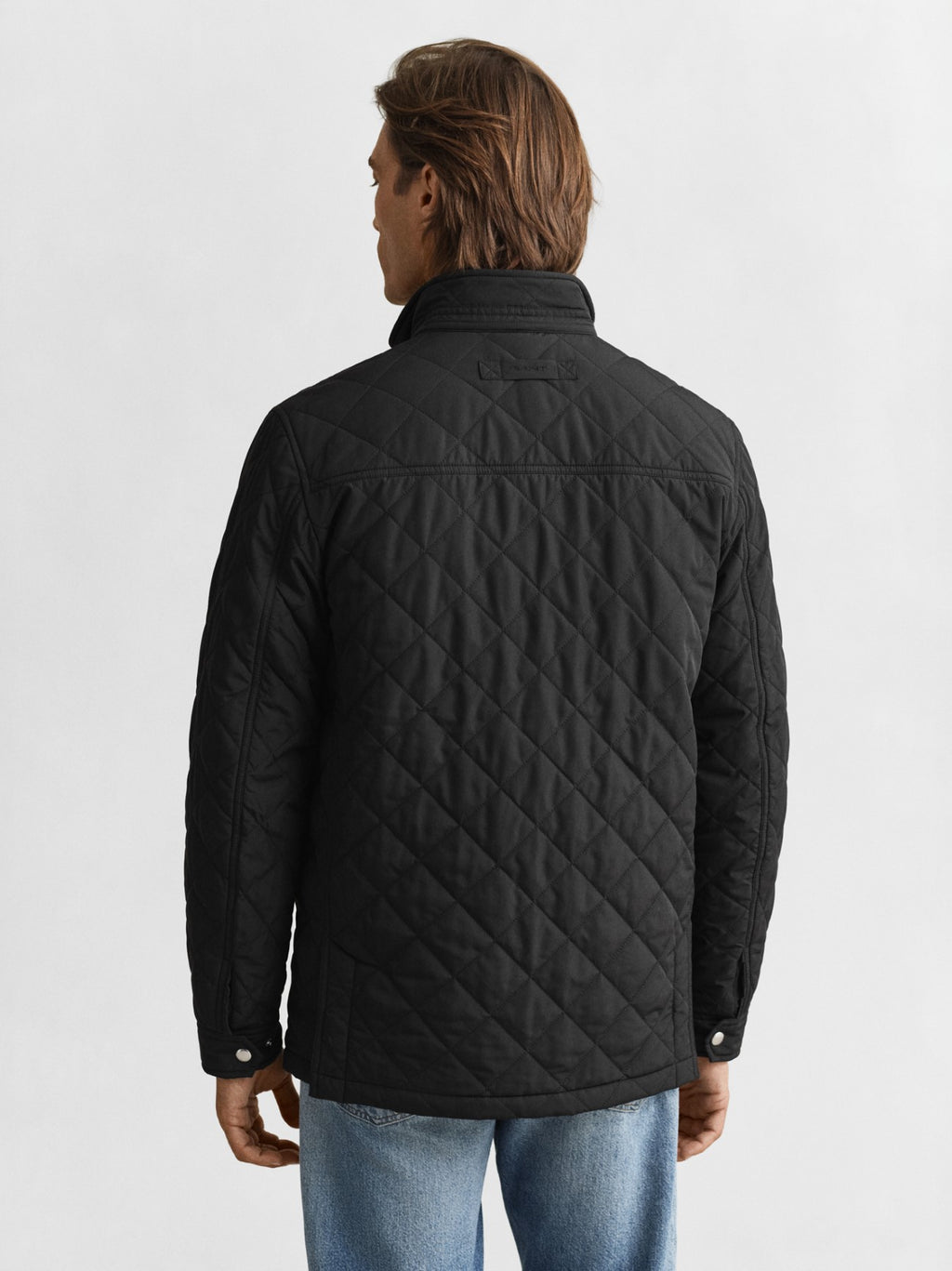 Mens Black Quilted Windcheater Jacket