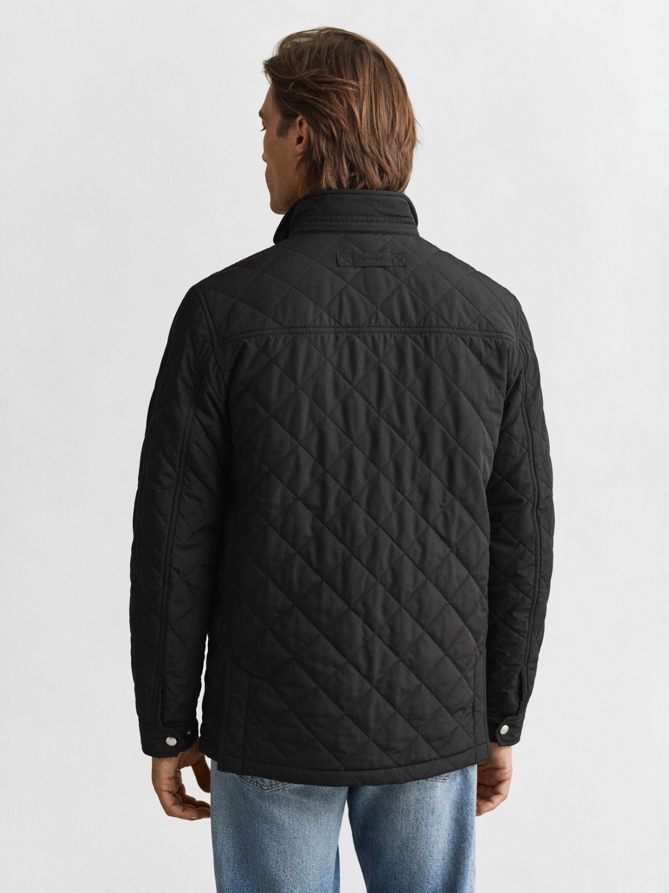 Mens Black Quilted Windcheater Jacket