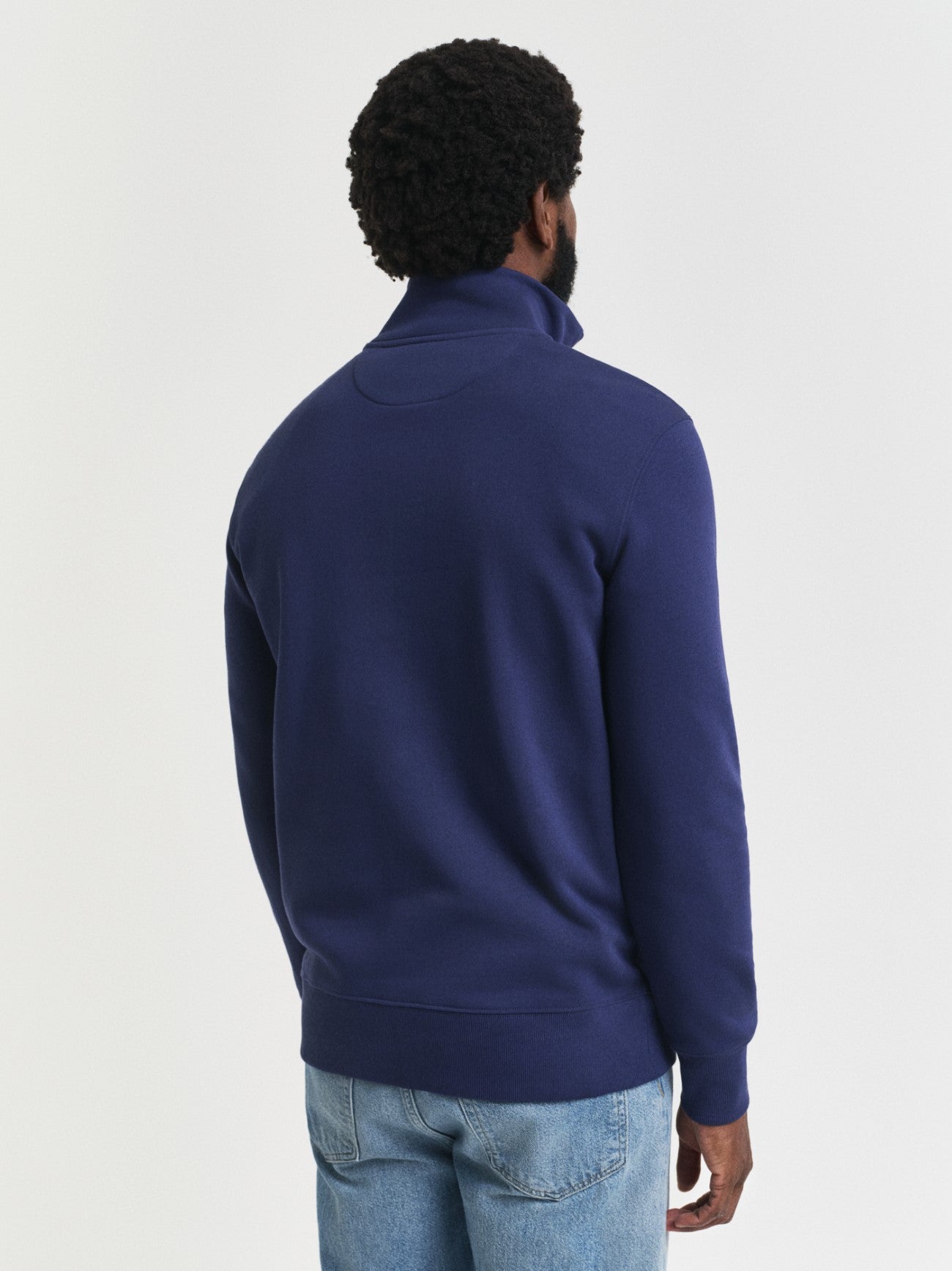 Mens Persian Blue Shield Half Zip Sweatshirt