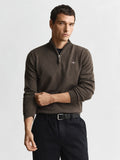 Mens Seawood Melange Superfine Lambswool Half Zip Sweater