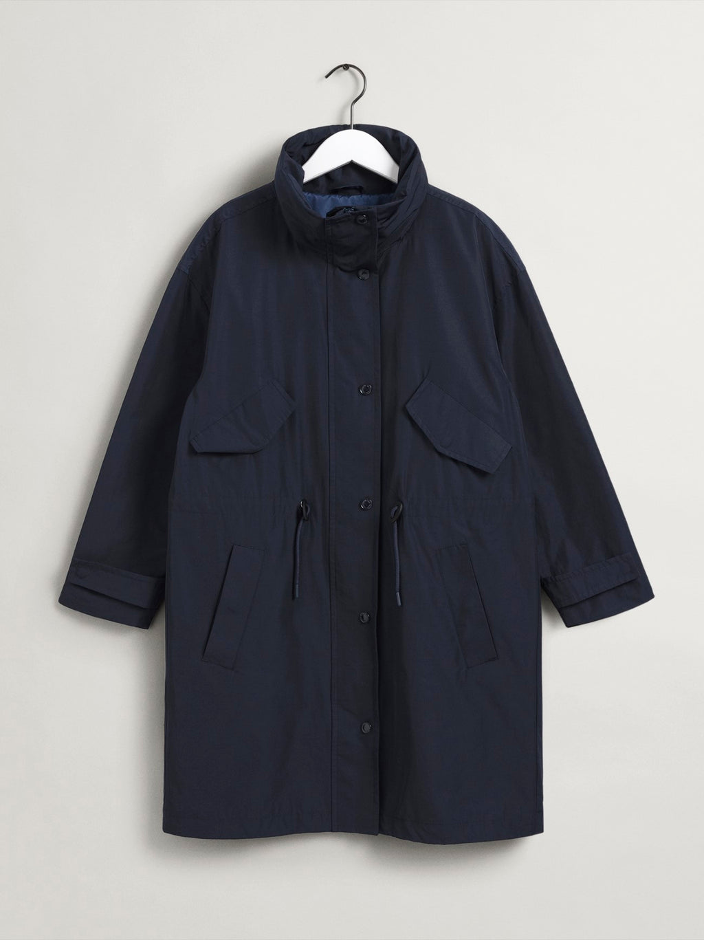 Womens Evening Blue Short Wind Parka