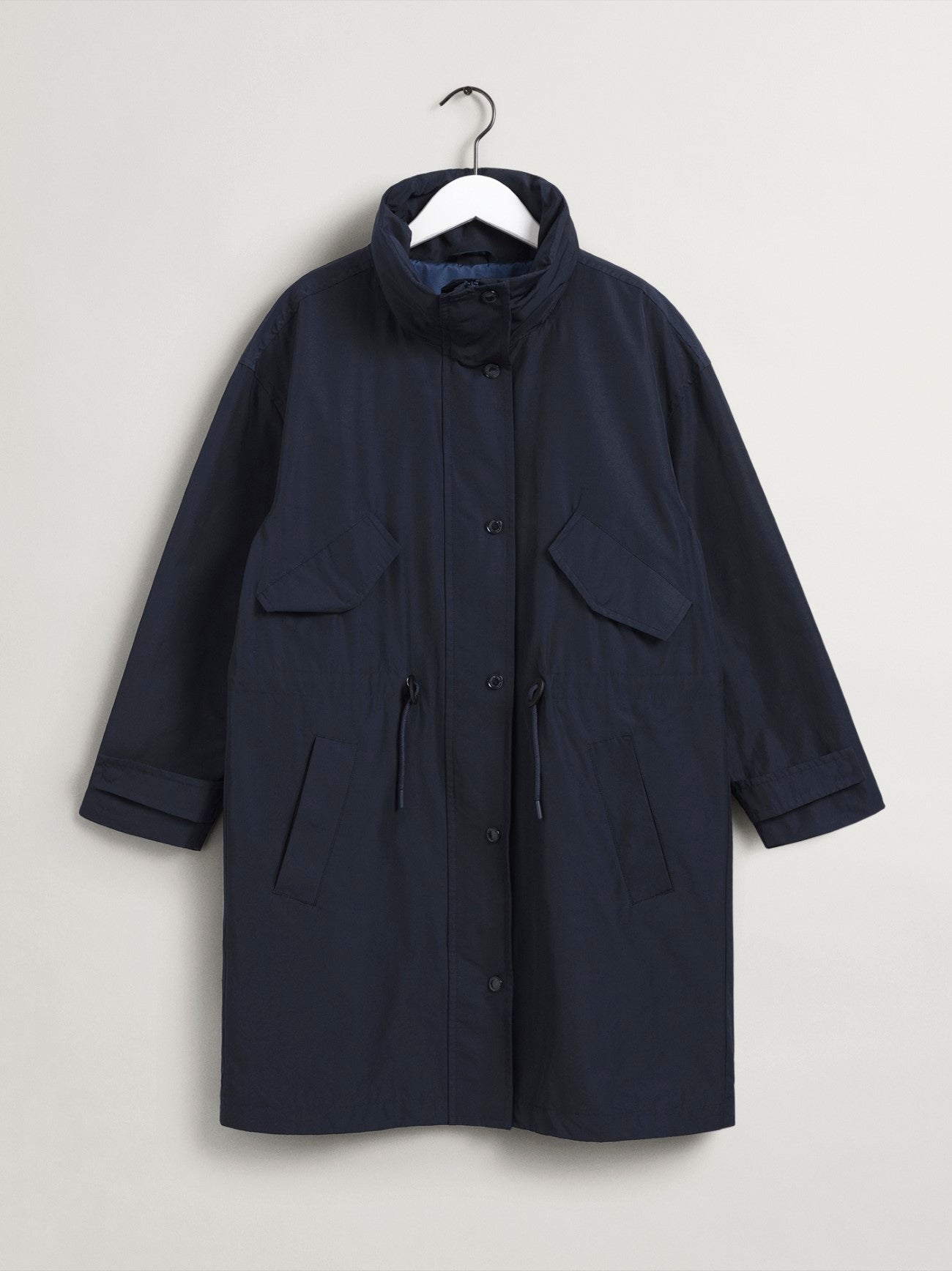 Womens Evening Blue Short Wind Parka