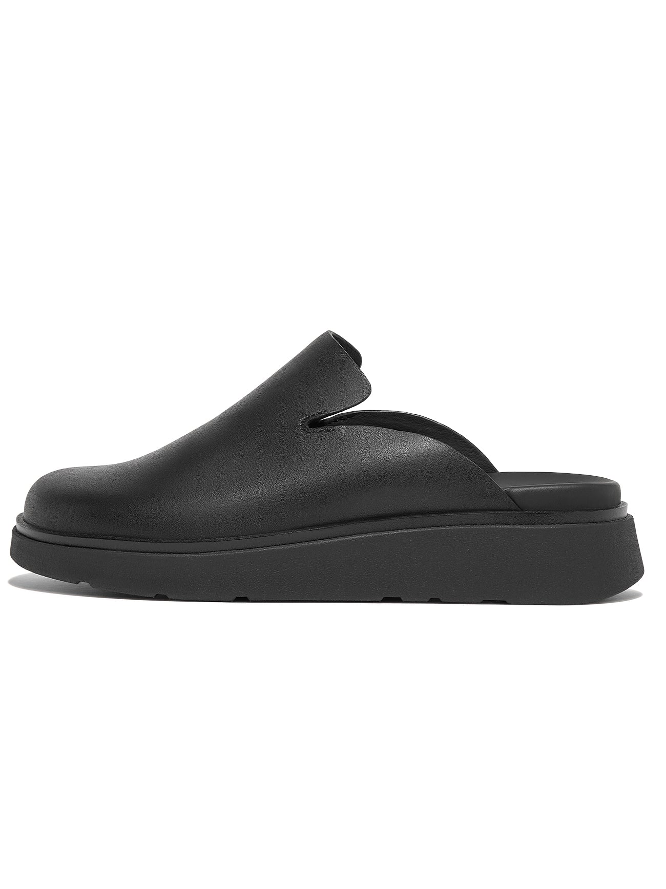 Womens All Black Gen-FF Leather Mule