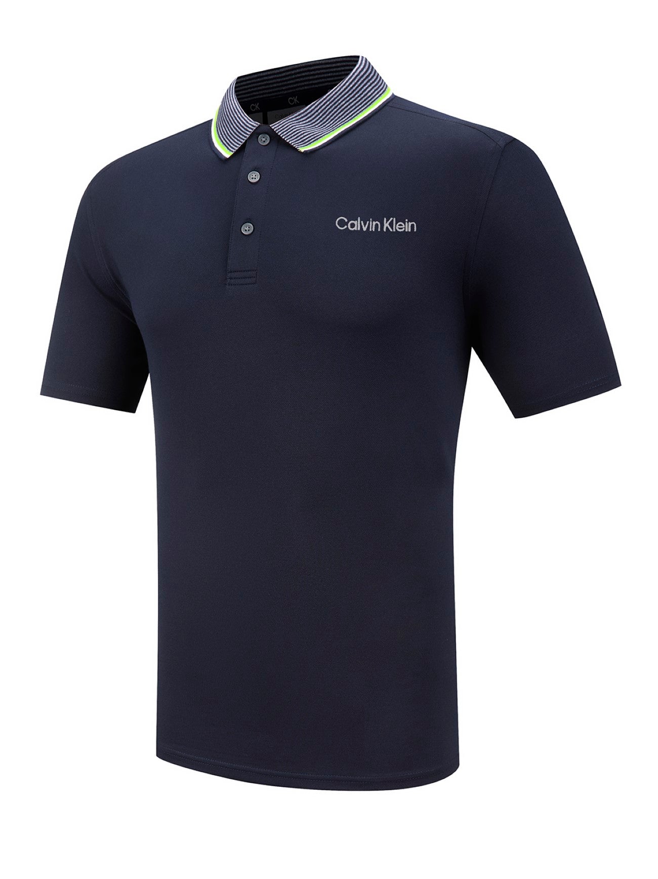 Mens Navy Tipped Collar Polo Shirt