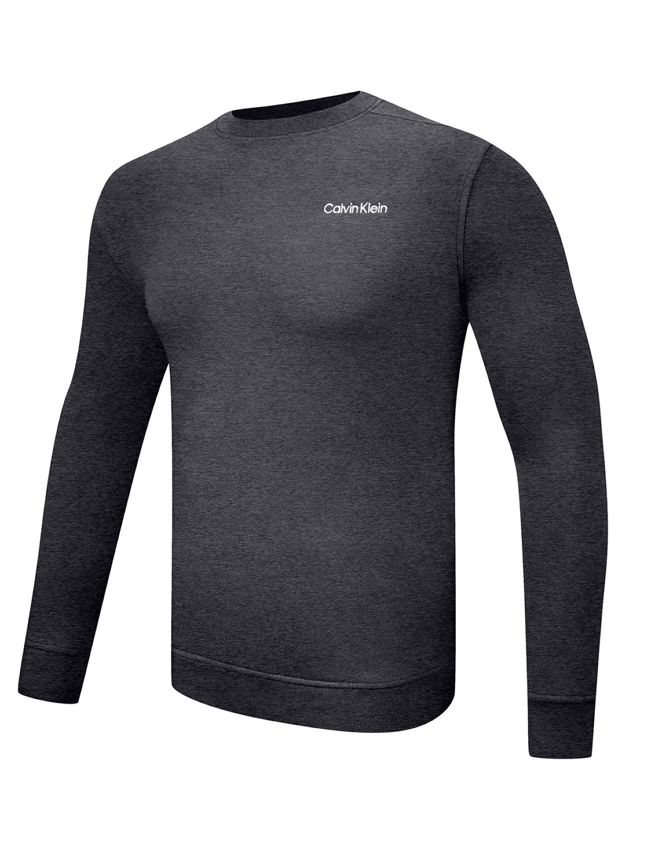 Mens Charcoal Marl Supersoft Crew Neck Cotton Sweatshirt