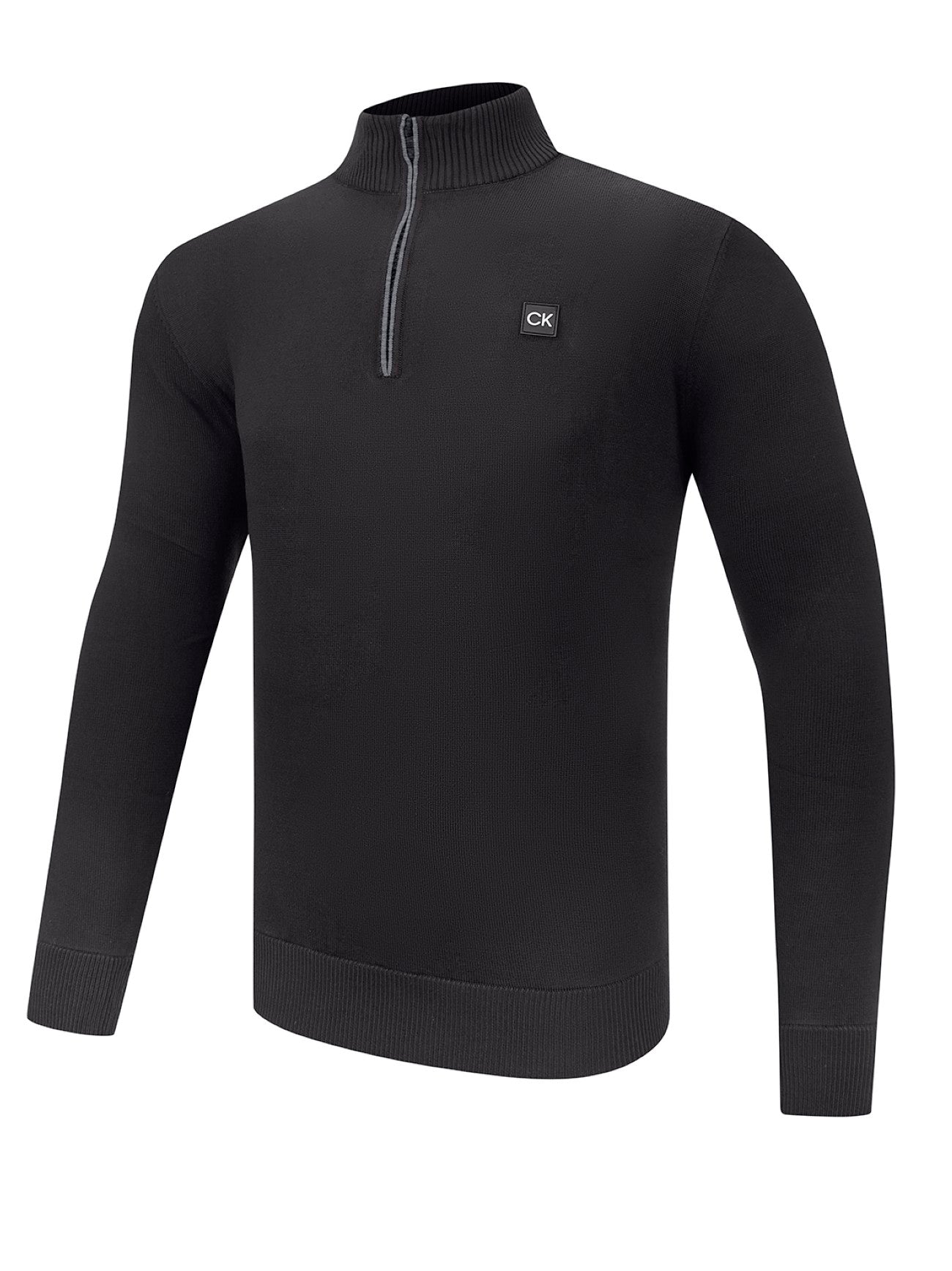 Mens Black Quarter Zip Sweatshirt