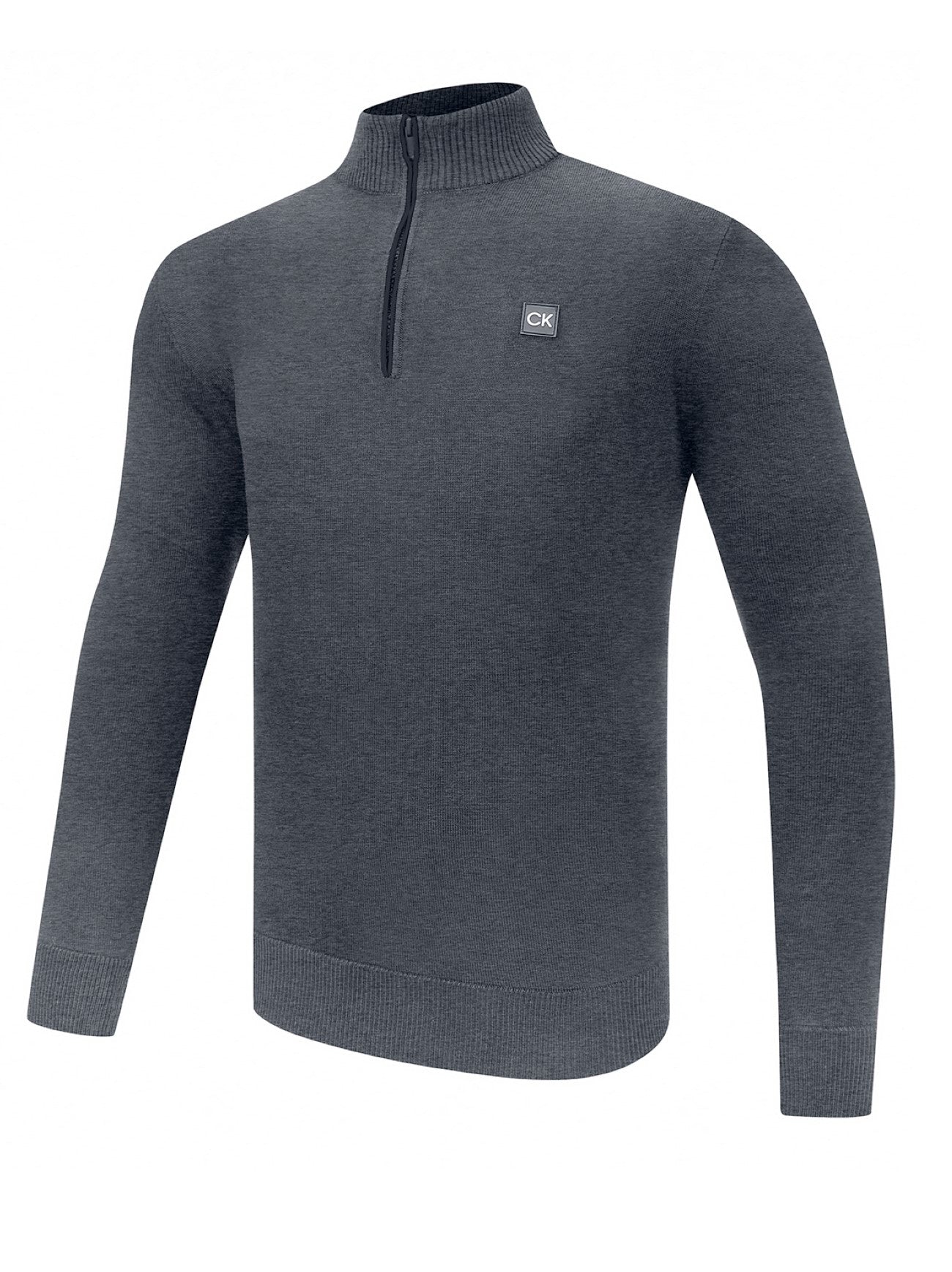 Mens Charcoal Quarter Zip Sweatshirt