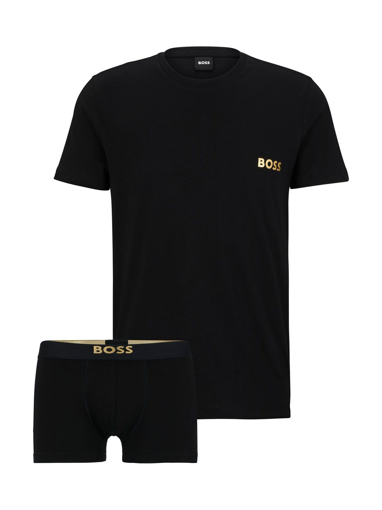 Mens Black T-Shirt & Trunk Gift Set