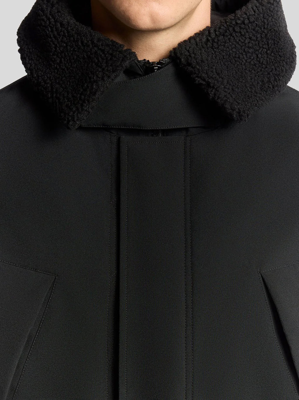 Mens Jet Black Cold Weather Parka