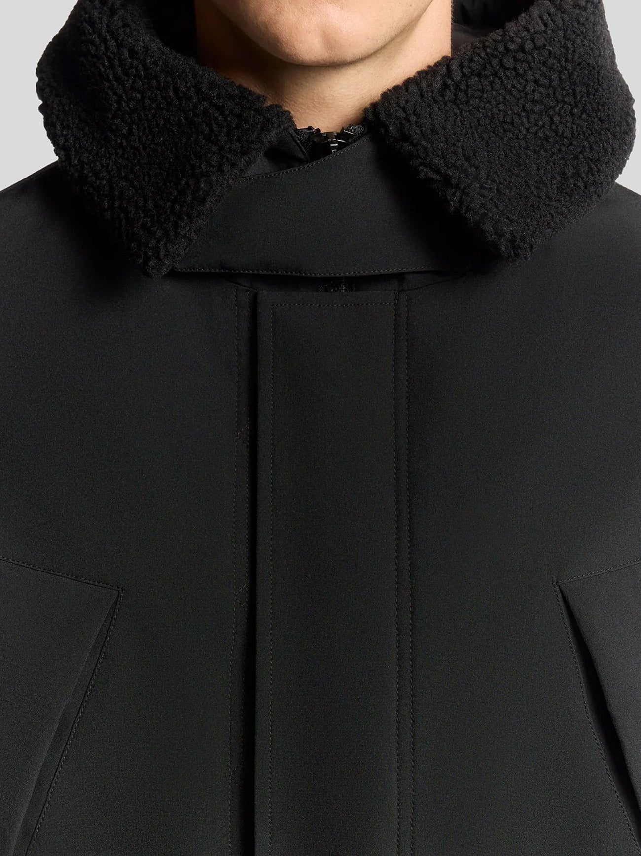 Mens Jet Black Cold Weather Parka