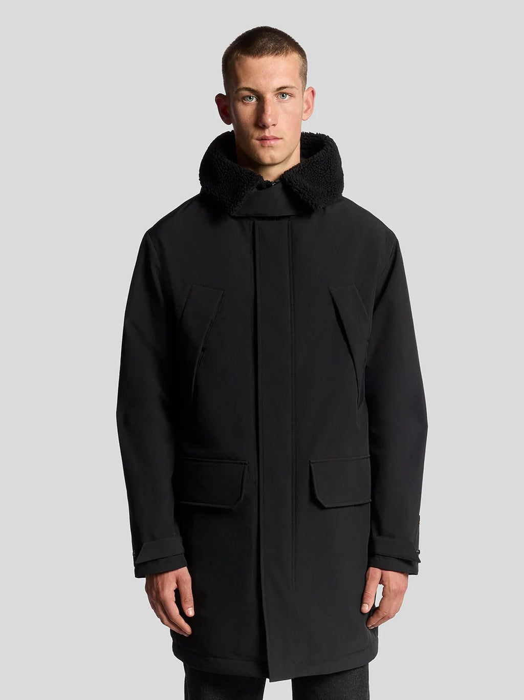 Mens Jet Black Cold Weather Parka